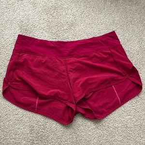 lululemon pink speed up lined short 2.5"